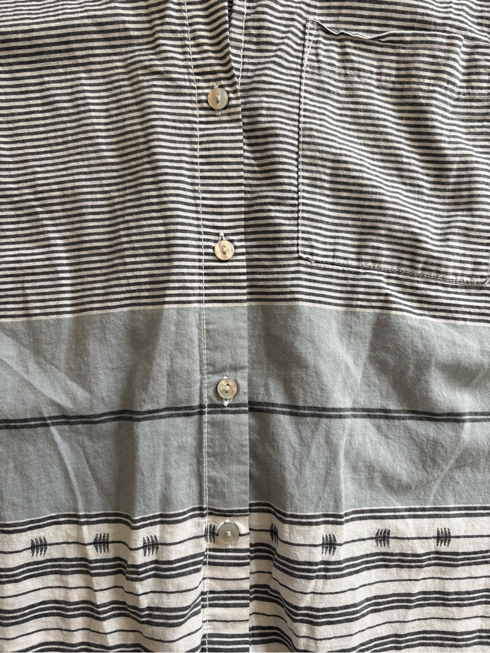 Faded Glory Sleeveless Striped Button-Up Top - Picture 4 of 9